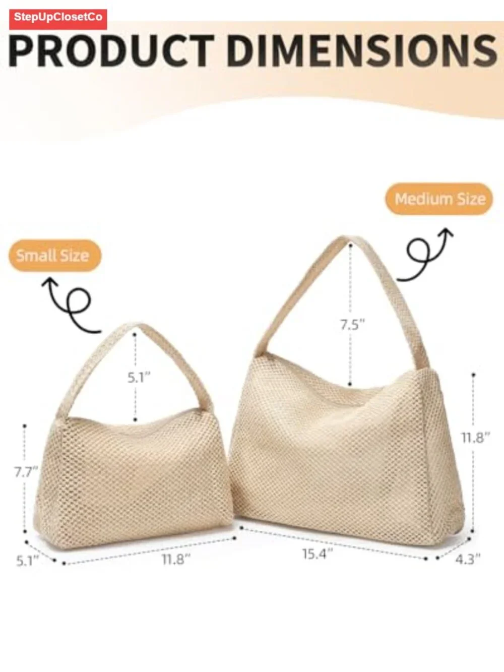 Straw Weave Small Hobo Handbag Top Handle Zipper Shoulder Bag